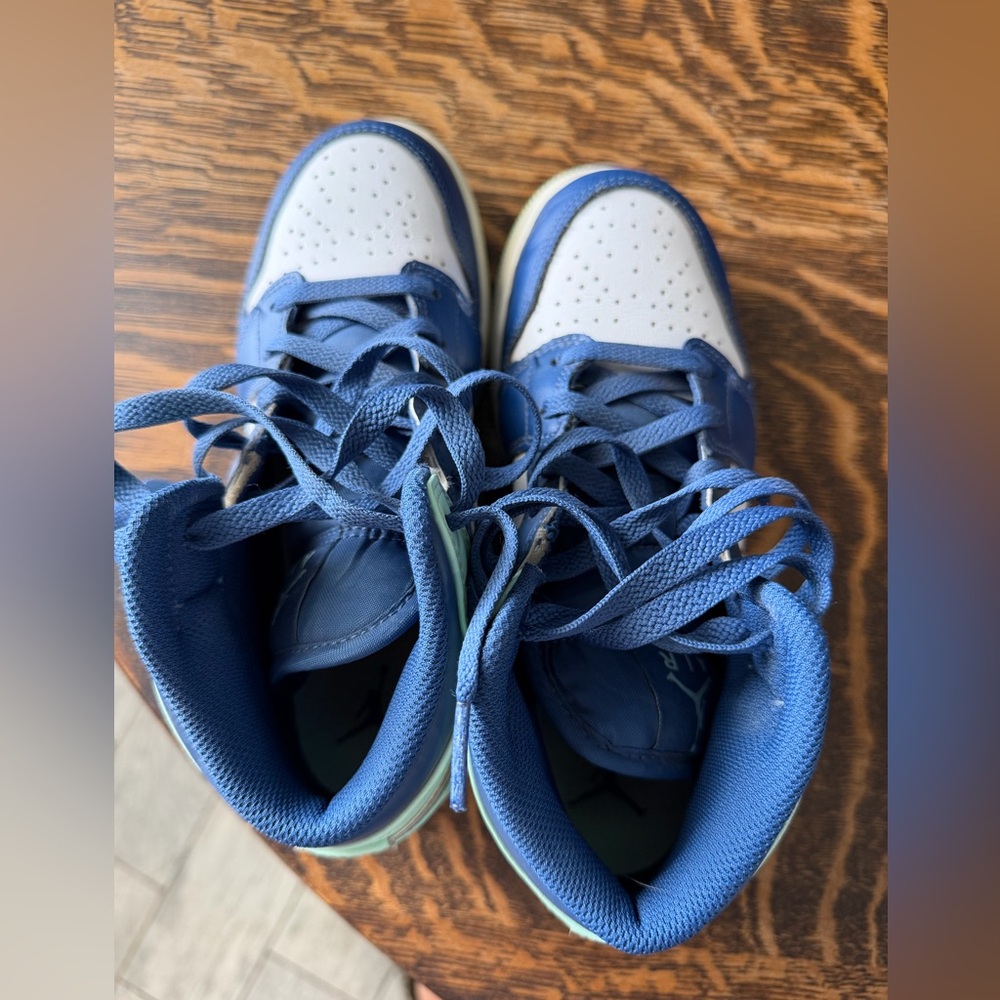Boys Nike Blue and White High-Top Sneakers